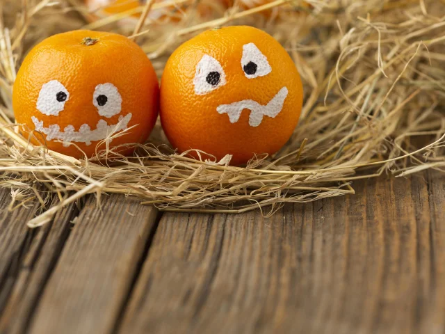 Close Up De Citrouilles Malefiques Pour Halloween