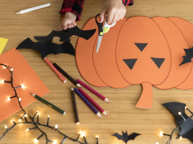 Vue Rapprochee De L Arrangement D Halloween